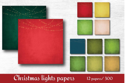 12 Christmas String Lights Papers