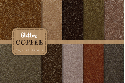 Coffee Glitter Glam Luxury Digital Papers