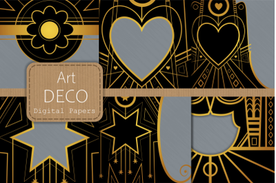 Art Deco Borders and Backgrounds