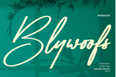 Blywoofs Signature Font