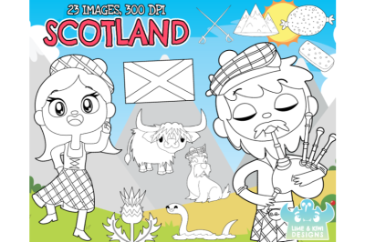 Scotland Digital Stamps - Lime and Kiwi Designs