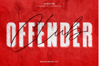 Offenders Club Sans Serif Script Font Duo