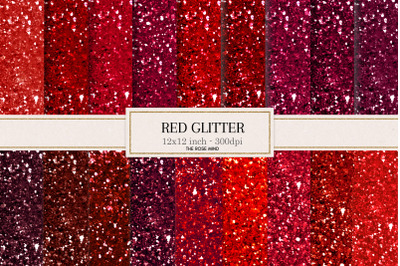 Red glitter digital paper
