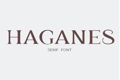 Haganes is a modern serif font