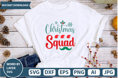 christmas  squad svg cut file