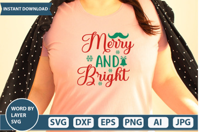 merry  and  bright svg cut file