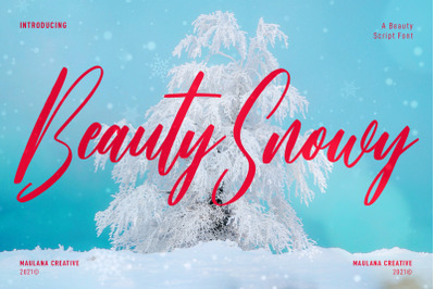 Beauty Snowy Script Font