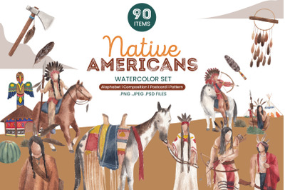 Native Americans  Watercolor