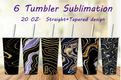 Tumbler Sublimation Marble,gold. 20 OZ. Tumbler skinny Wrap