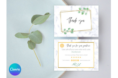 Thank you card canva template