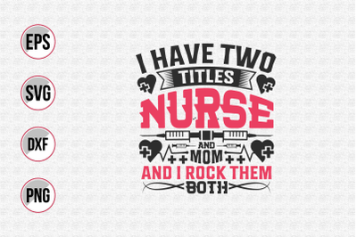 Nurse typographic slogan design vector.