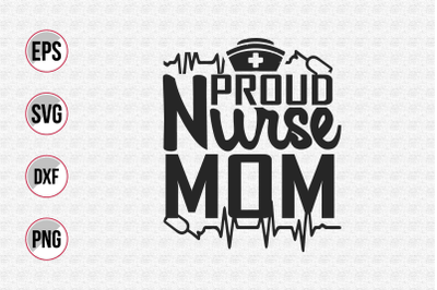 Nurse typographic slogan design vector.