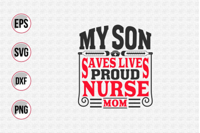 Nurse typographic slogan design vector.