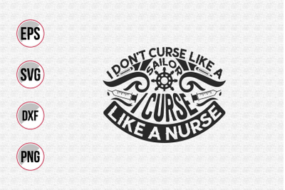 Nurse typographic slogan design vector.