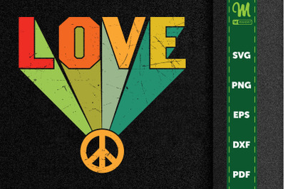 Hippie Gift Design Love Peace Freedom