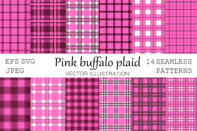 Valentines Day Buffalo plaid. Pink Buffalo plaid pattern SVG