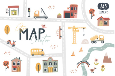 Kids Map Creator - City &amp; Vehicles