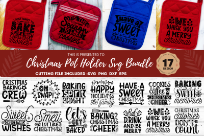 Christmas Pot holder SVG Bundle