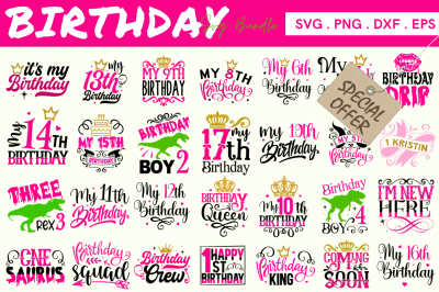 Birthday SVG Bundle