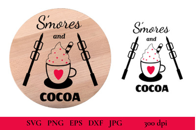 Smores SVG. Smore PNG. Round Christmas Ornament SVG