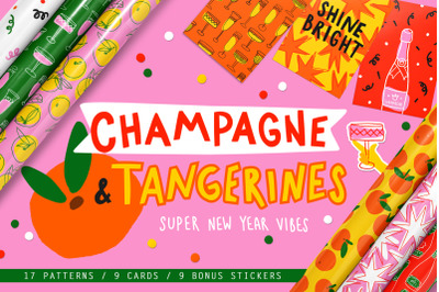 CHAMPAGNE &amp; TANGERINES- patterns &amp; cards