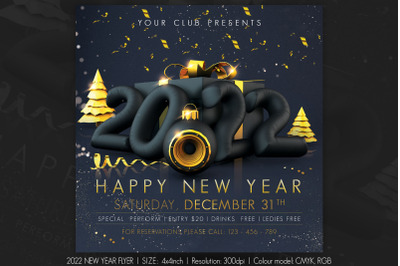 2022 New Year Party Flyer