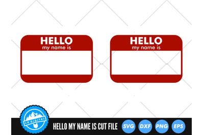 Hello My Name Is SVG | Name Tag Cut File | Hello My Name Is Clip Art