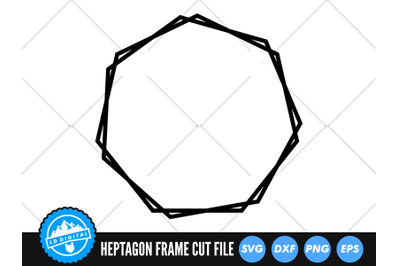 Heptagon Frame SVG | Heptagon Frame Cut File | Heptagon Monogram