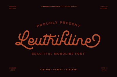 Leuthikline Beautiful Monoline Font