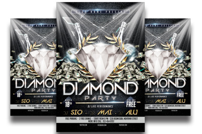 Diamond Party Flyer Tempalte