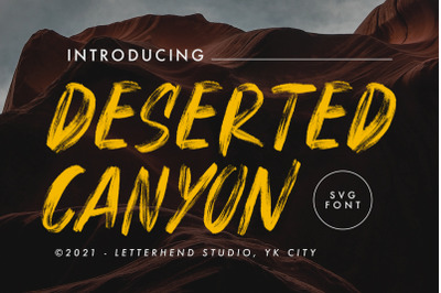 Deserted Canyon - SVG font