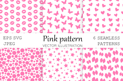 Pink pattern. Valentines Day pattern. Baby girl pattern