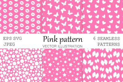 Pink pattern. Valentines Day pattern. Baby girl pattern