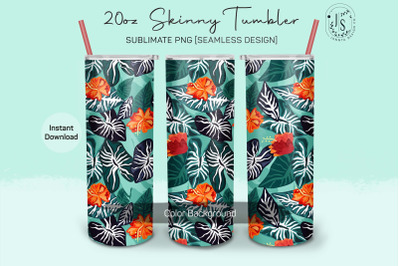 Tropical Forest, Leaves 20oz Tumbler Sublimation