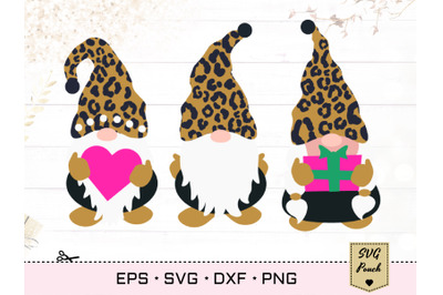 Leopard Gnomes Svg | Birthday Gnomes SVG