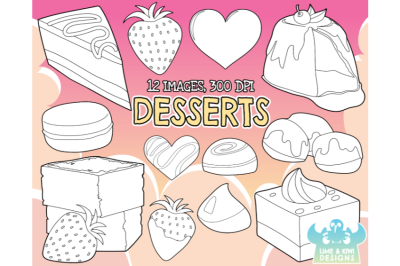 Desserts Stamps - Lime and Kiwi Designs