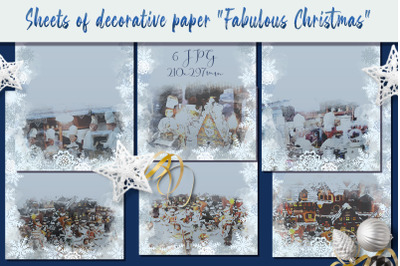 Sheets of decorative paper &quot;Fabulous Christmas&quot;