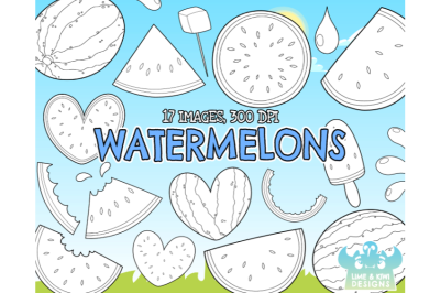 Watermelons Stamps - Lime and Kiwi Designs