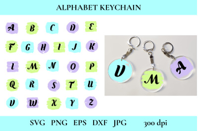 Alphabet Keychain. Keychain Bundle. Keychain PNG, SVG