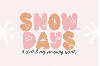 SNOW DAYS Winter Snowflake Font