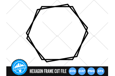 Hexagon Frame SVG | Hexagon Monogram | Hexagon Basic Shape Cut File