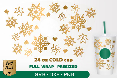 Snowflakes Cup SVG