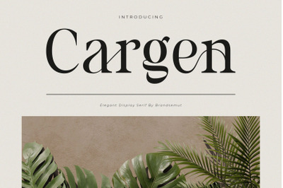 Cargen  Elegant Ligature Serif