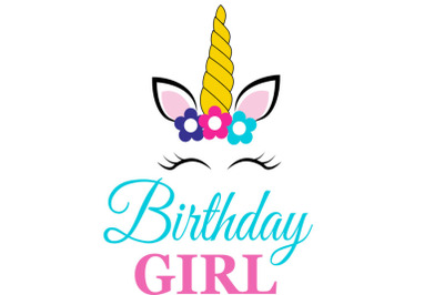 Birthday Girl Svg, unicorn svg, Birthday unicorn  Svg, 3rd Birthday Sv