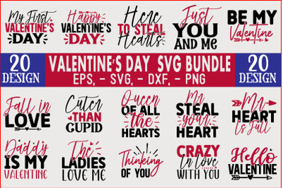 valentine&#039;s SVG T shirt design Bundle