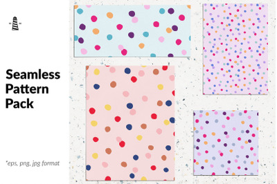 Confetti seamless patterns