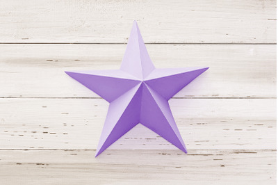 3D Folded Paper Star with 5 Points | SVG | PNG | DXF | EPS