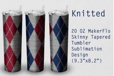 Tumbler Tapered 20 OZ Sublimation Knitted Wrap Design