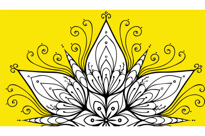 Floral mandala coloring page