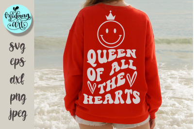 Queen of all the hearts svg, love svg